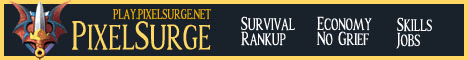 Pixelsurge banner Pixelsurge Minecraft server banner