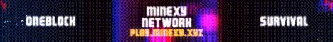 Minexy Network Minecraft server banner