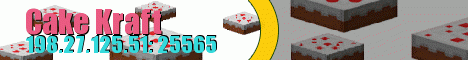 Cake Kraft Minecraft server banner