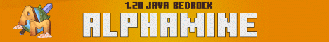 AlphaMine Minecraft server banner