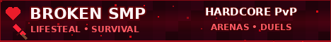 Broken SMP Minecraft server banner