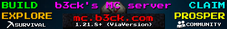 b3cks MC Server Vanilla Plus-Banner