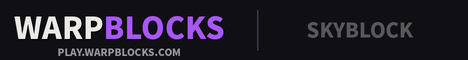 Warp Blocks Minecraft server banner