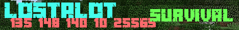 LostALot Minecraft server banner