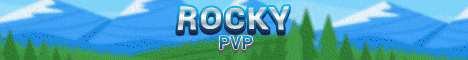 RockyPvP Minecraft server banner
