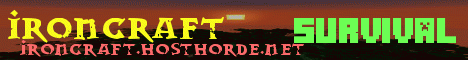 IronCraft Minecraft server banner