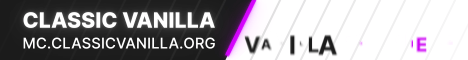 Classic Vanilla banner Classic Vanilla Minecraft server banner
