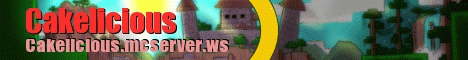 Cakelicious Minecraft server banner