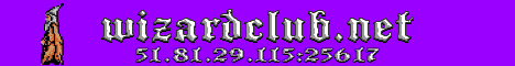 wizard club Minecraft server banner