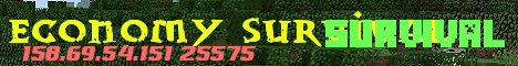 Economy Survival Minecraft server banner