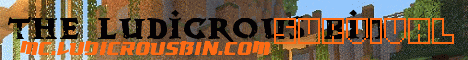 The Ludicrous Bin Network Minecraft server banner