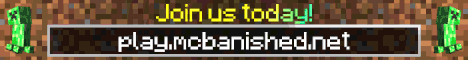 mcBanished Minecraft server banner