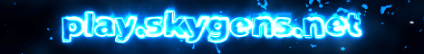SkyGens Minecraft server banner