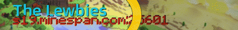 The Lewbies Minecraft server banner