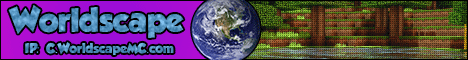 WorldscapeMC banner WorldscapeMC Minecraft server banner