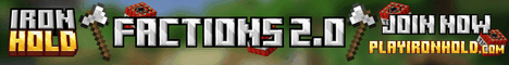 IronHold banner IronHold Minecraft server banner