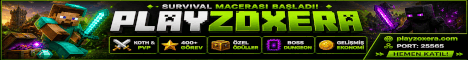 PlayZoxera Minecraft server banner
