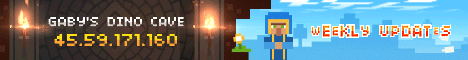 Gabys Dino Cave Minecraft server banner