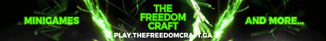 The Freedom Craft Minecraft server banner