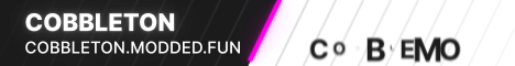 Cobbleton Minecraft server banner