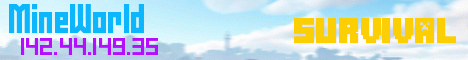 MineWorld Minecraft server banner