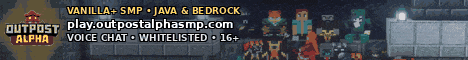 Outpost Alpha SMP Season 1 open now banner