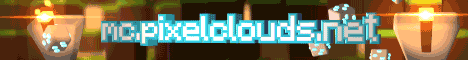 PixelClouds Minecraft server banner