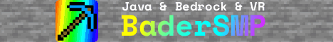 BaderSMP banner BaderSMP Minecraft server banner